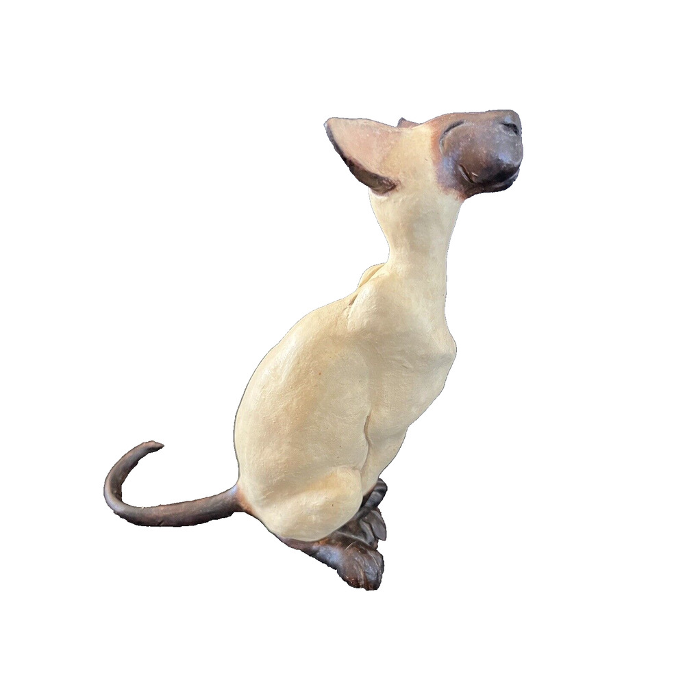 Rare Siamese Cat Figure Sculpture By Border Fine Arts Enesco A8547 Original BOX - Picture 7 of 10
